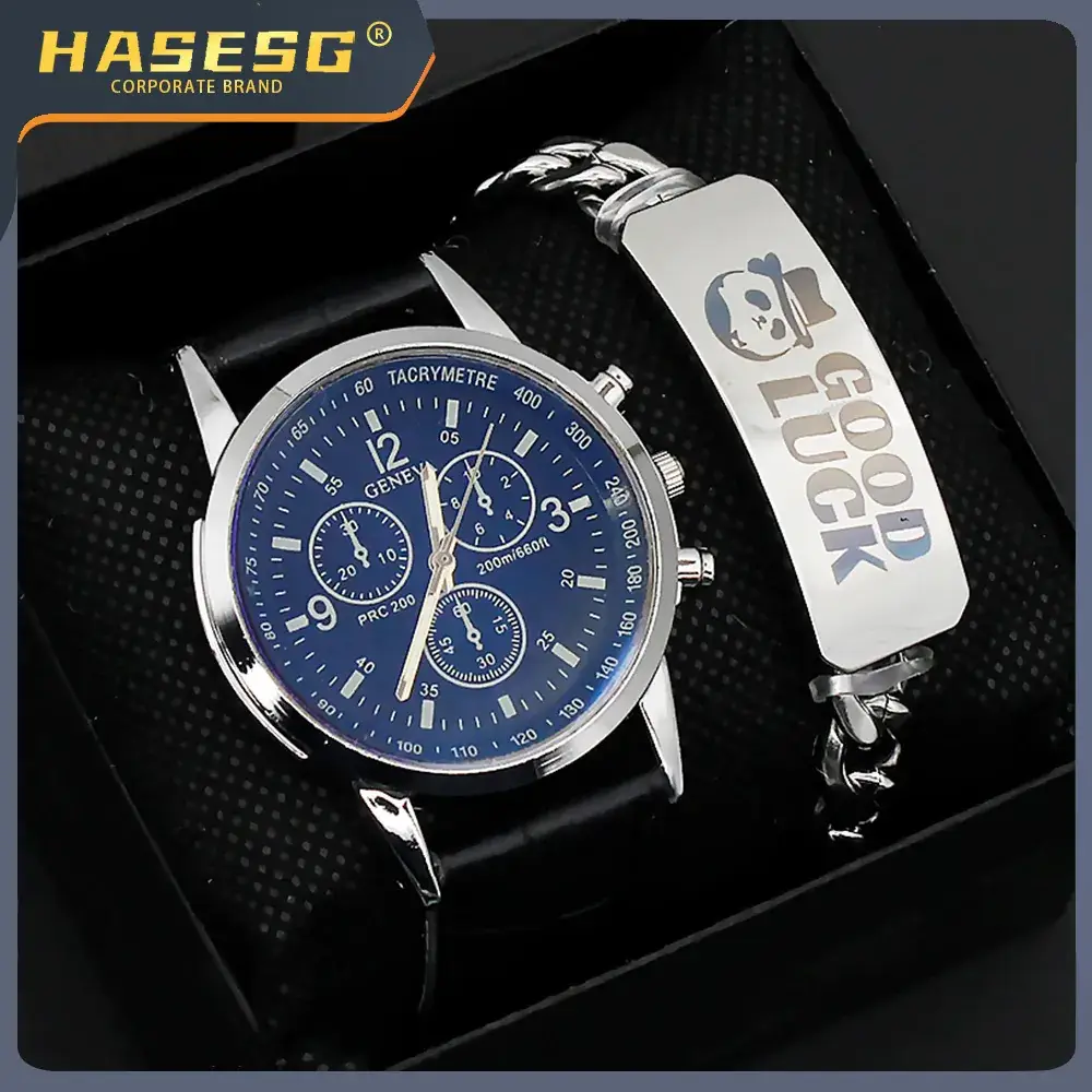 Men's Titanium Watch with Brown Leather Strap - Image 10