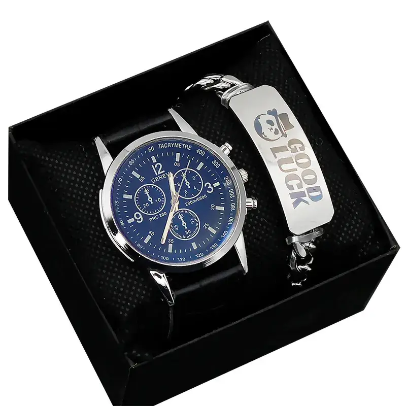 Men's Titanium Watch with Brown Leather Strap - Image 11