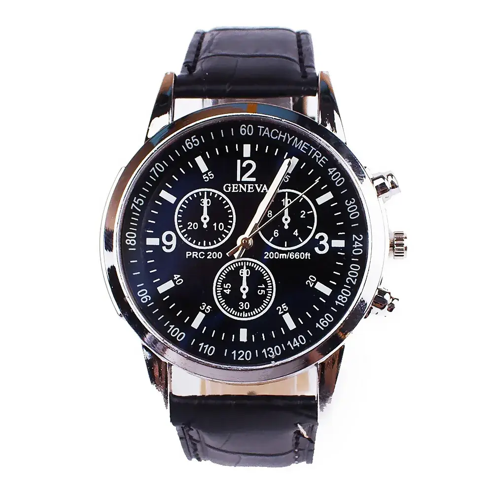 Men's Titanium Watch with Brown Leather Strap - Image 5