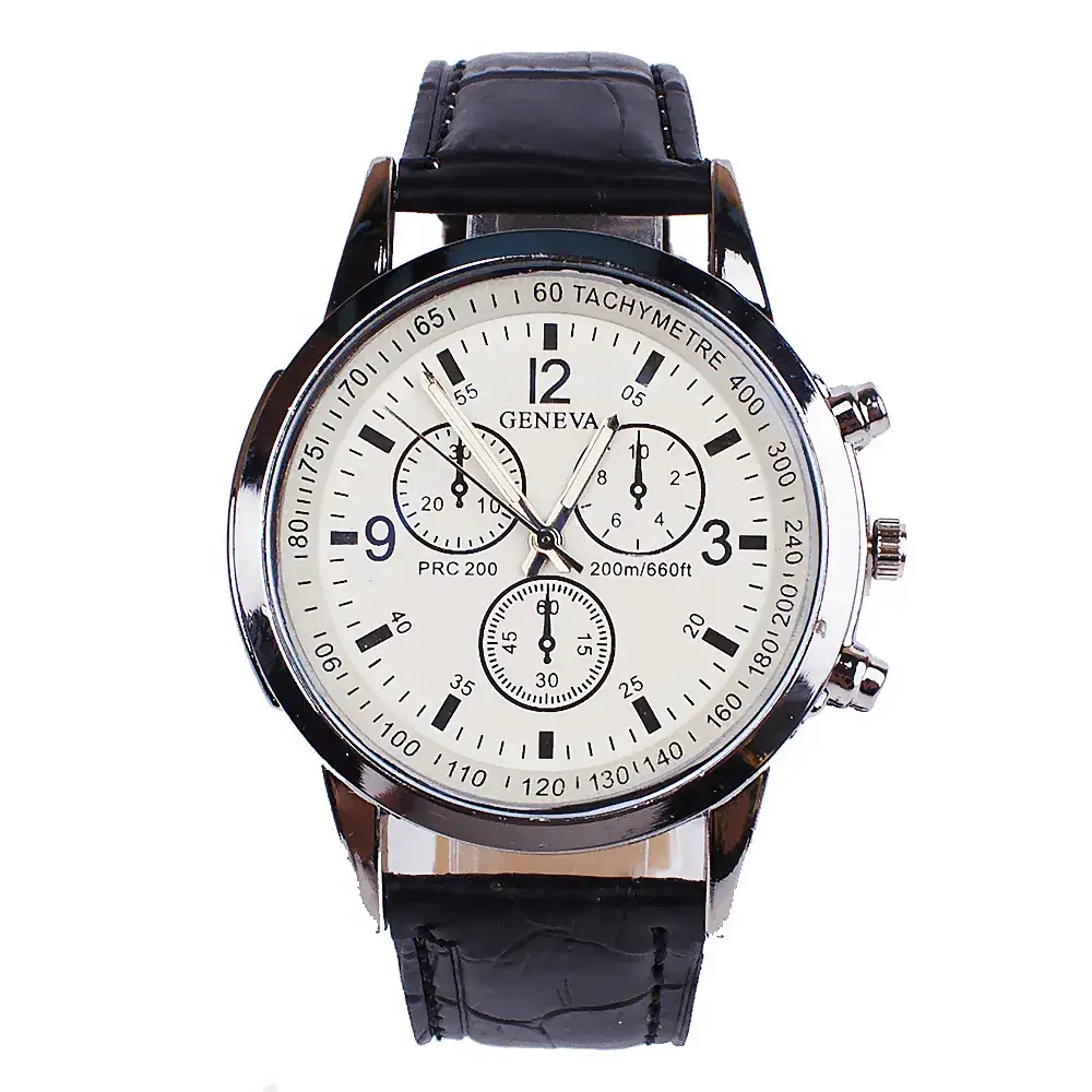 Men's Titanium Watch with Brown Leather Strap - Image 6