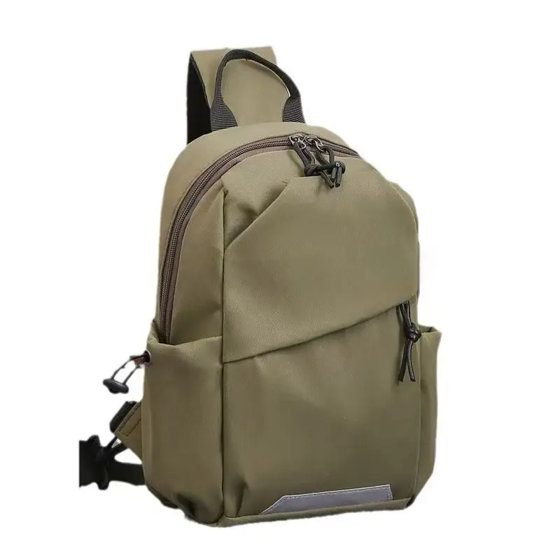 New Korean-Style Unisex Crossbody Bag Olive Green - Image 9