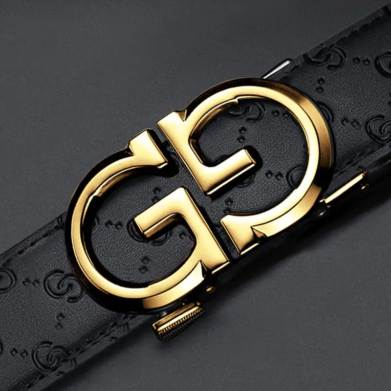 Positive and Negative g buckle + double C belt (gold)