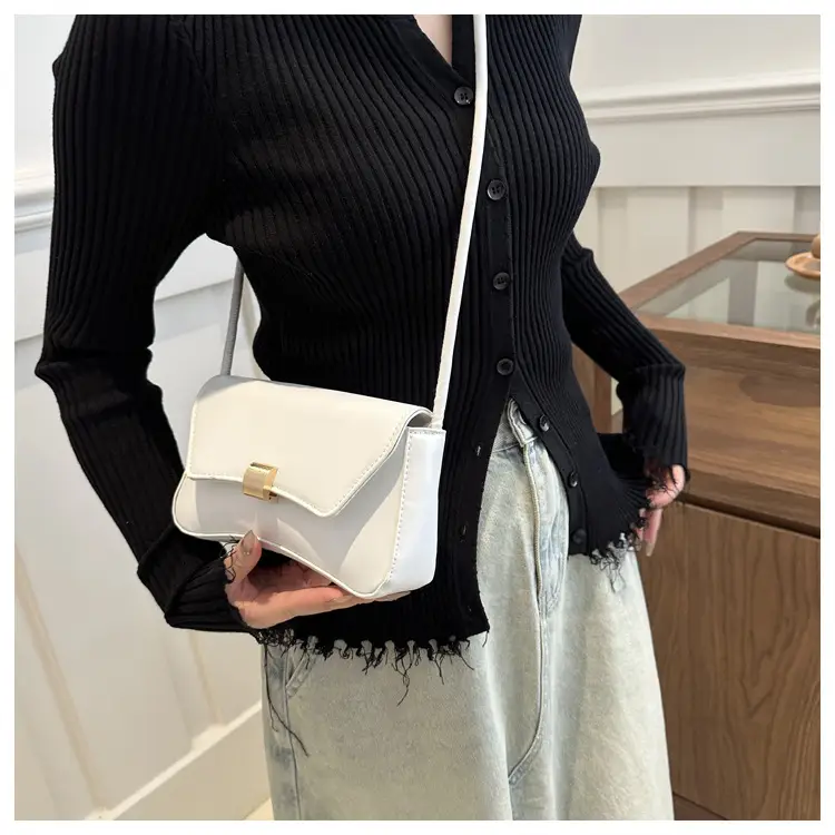 White Korean Style Shoulder Crossbody Bag for Women — feature 10