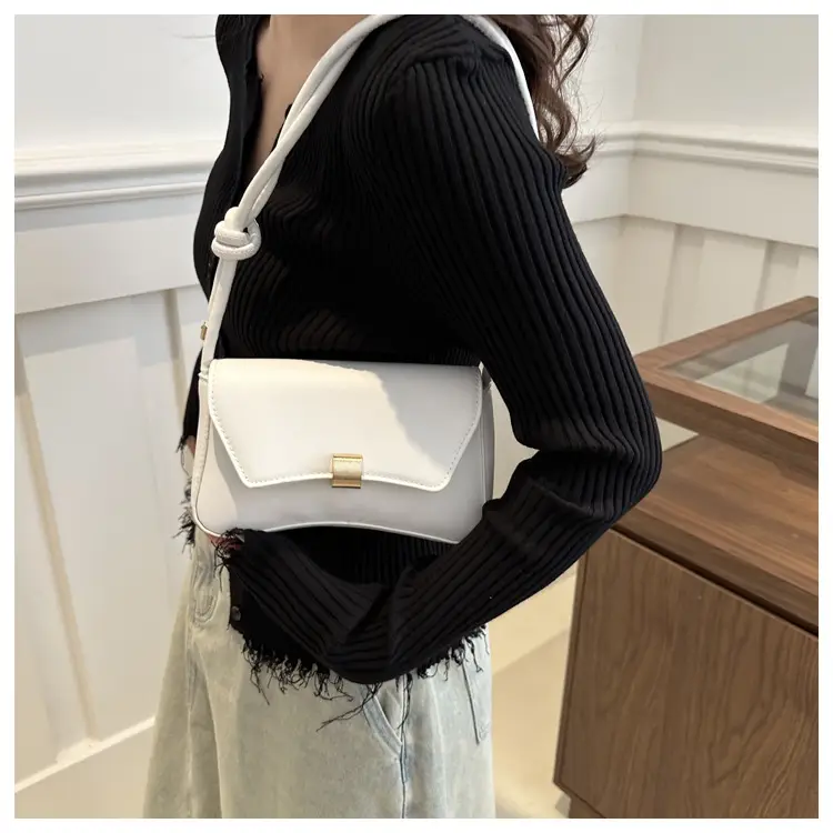 White Korean Style Shoulder Crossbody Bag for Women — feature 12