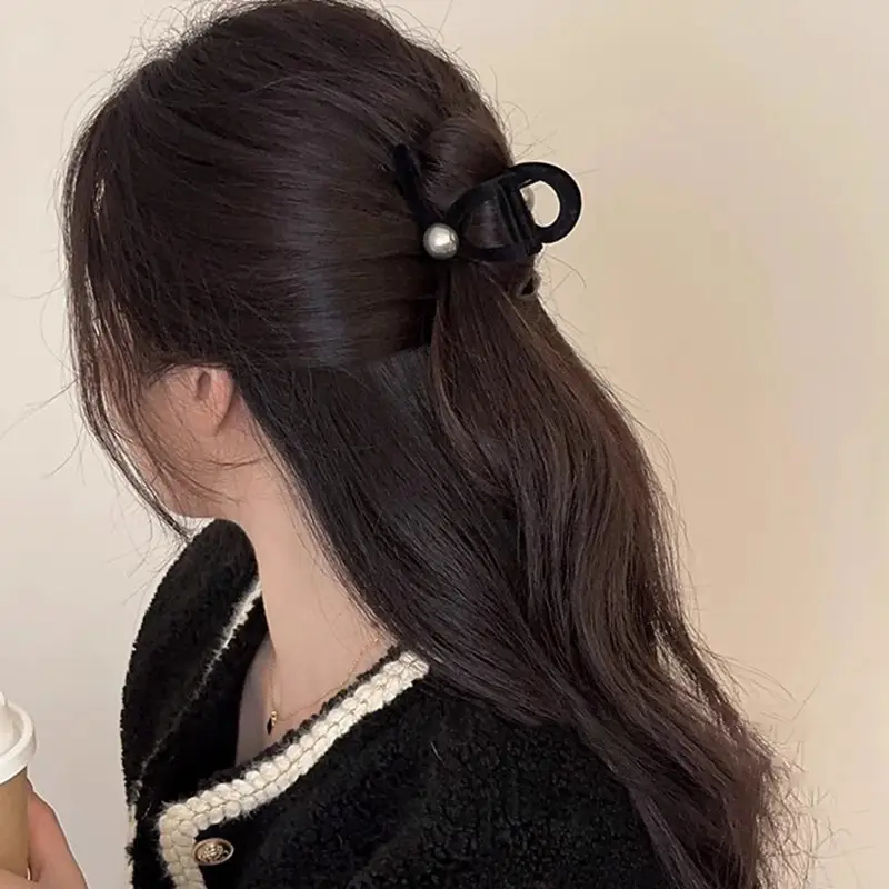 Flocking Pearl Hair Clip for Women's Multi-Downupdo — feature 7