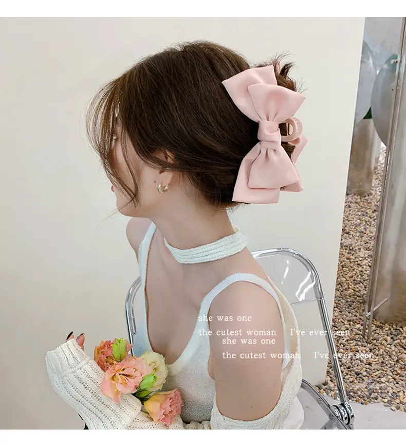 Pink Bow Hairpin for Girls with 3 D Design — feature 11