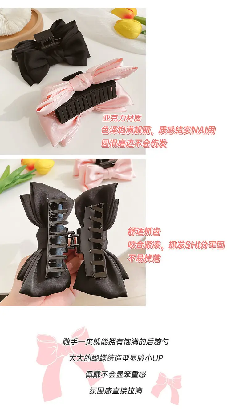 Pink Bow Hairpin for Girls with 3 D Design — feature 12