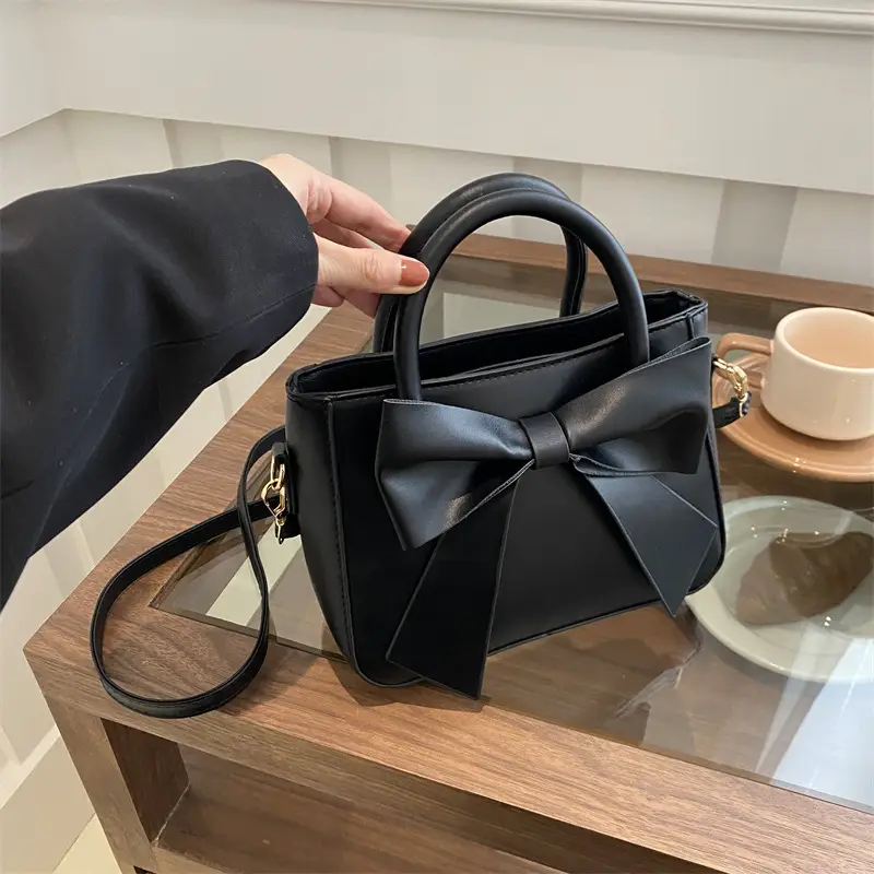 Black Bowknot Shoulder Crossbody Bag 2024 - Image 9