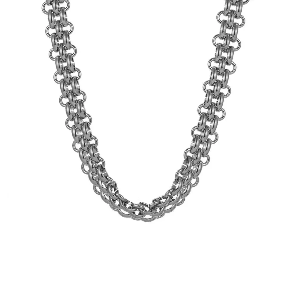 Titanium Steel Exaggerated Buckle Bracelet Necklace — feature 4