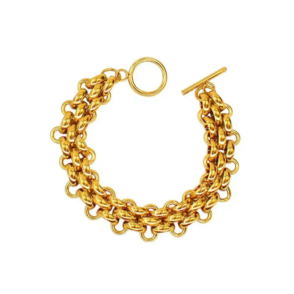 Titanium Steel Exaggerated Buckle Bracelet Necklace - Image 3