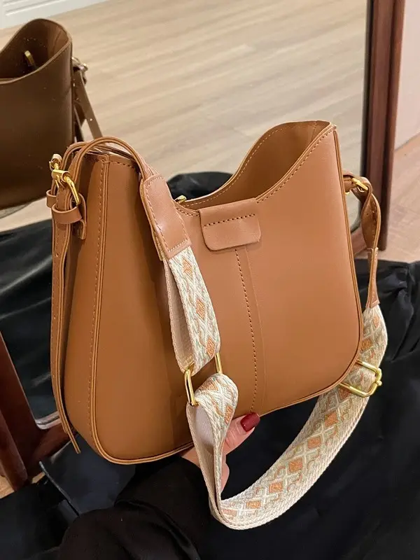 Korean Style Bucket Bag for Women Cream Spring Summer 2024 - Image 5
