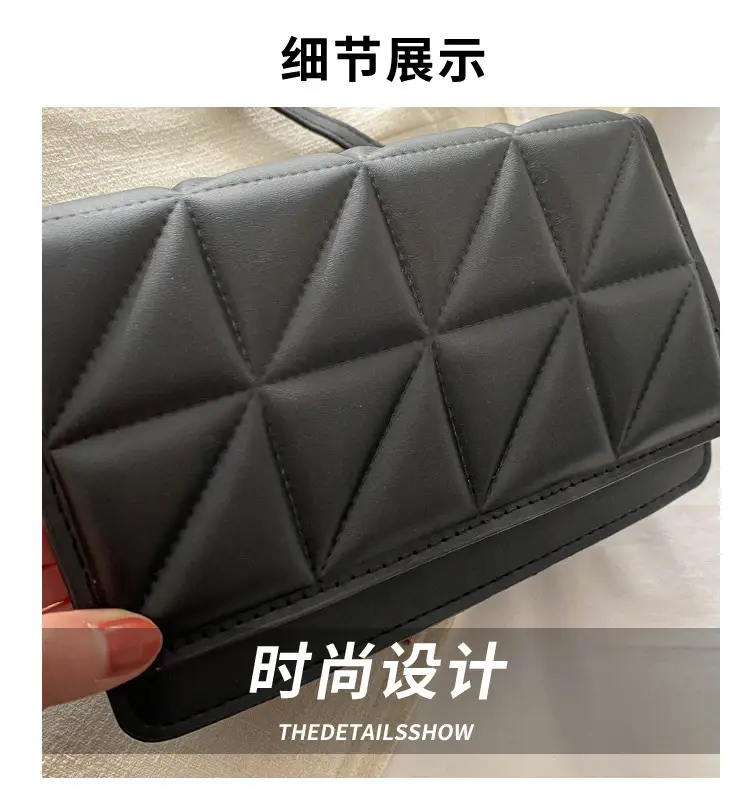 Black Quilted Shoulder Messenger Bag for Women 2024 — feature 2