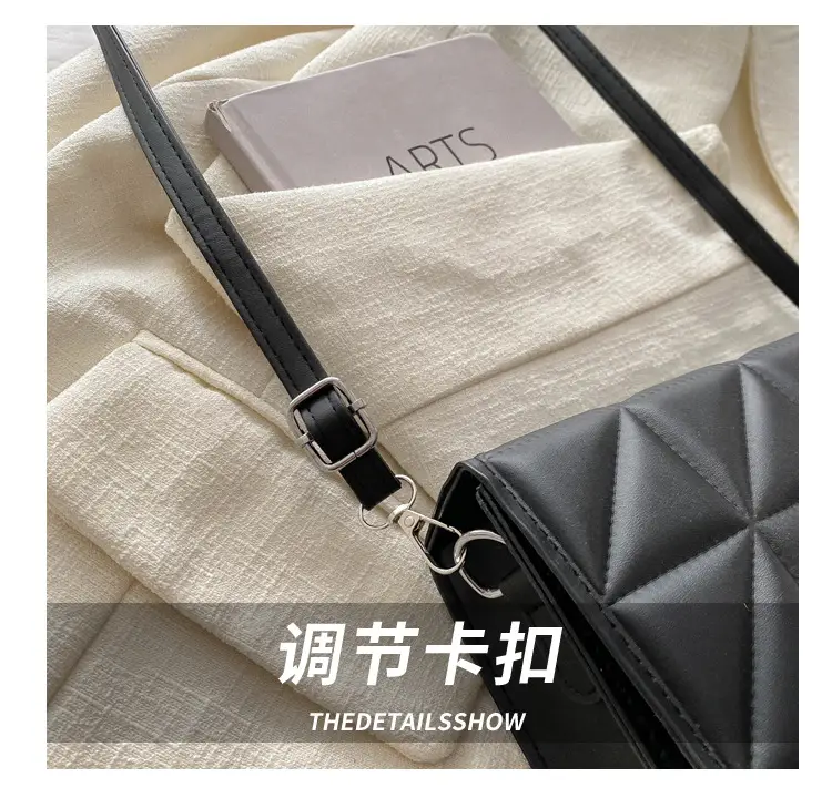 Black Quilted Shoulder Messenger Bag for Women 2024 — feature 3