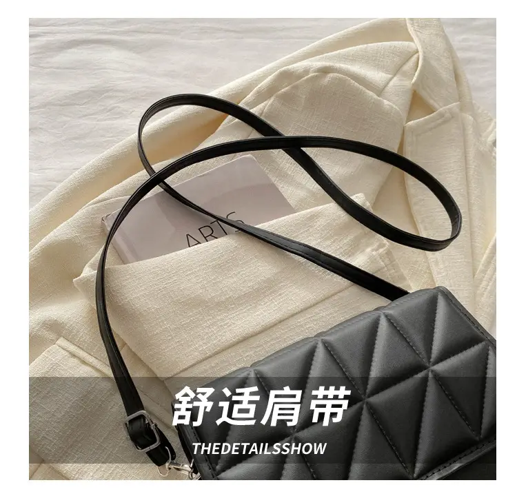 Black Quilted Shoulder Messenger Bag for Women 2024 — feature 4