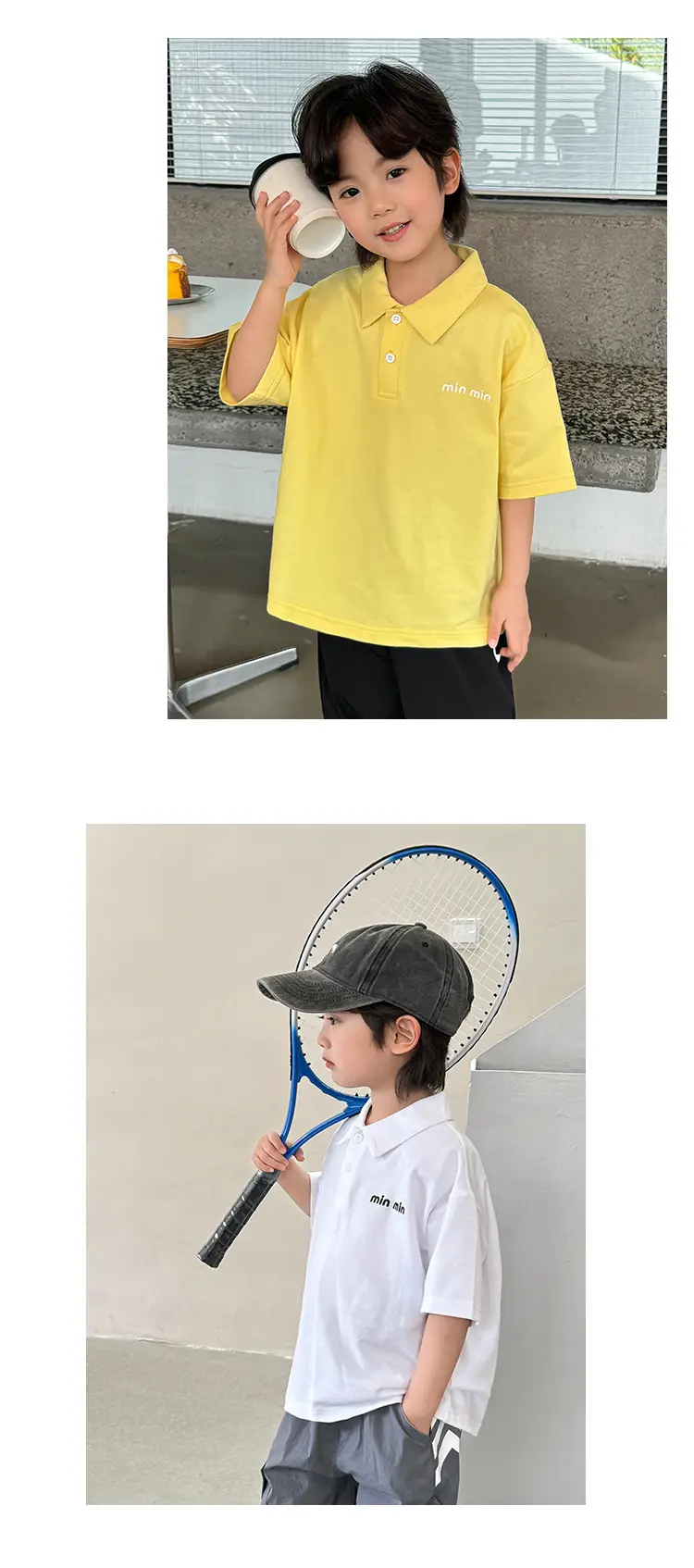 Boys Pure Cotton Polo Shirt 2026 Summer Haimei Kids — feature 11
