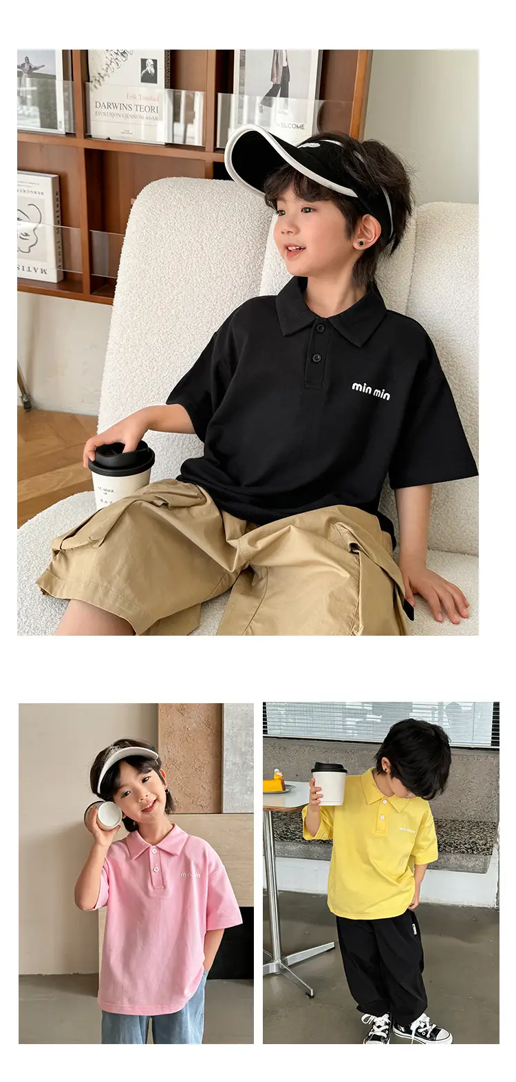 Boys Pure Cotton Polo Shirt 2026 Summer Haimei Kids — feature 7