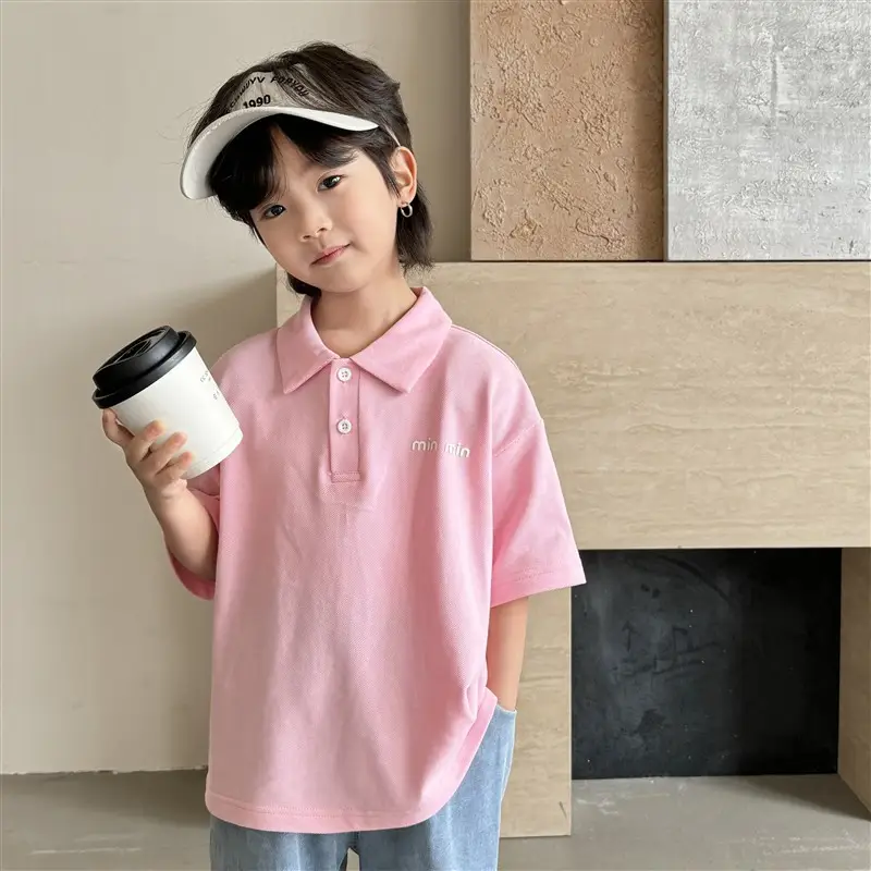 Boys Pure Cotton Polo Shirt 2026 Summer Haimei Kids - Image 5