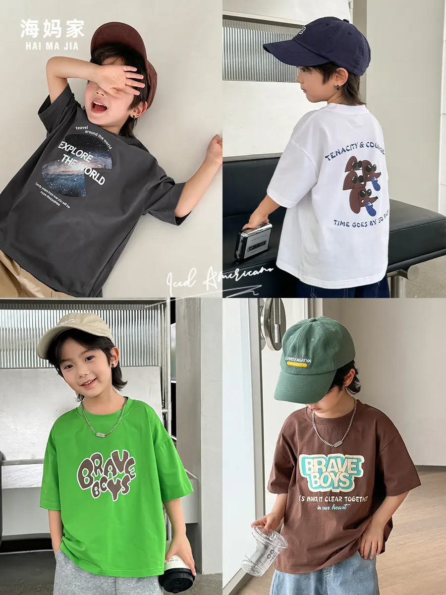 Haima Boys Printed T-Shirt 2026 Summer New - Image 4