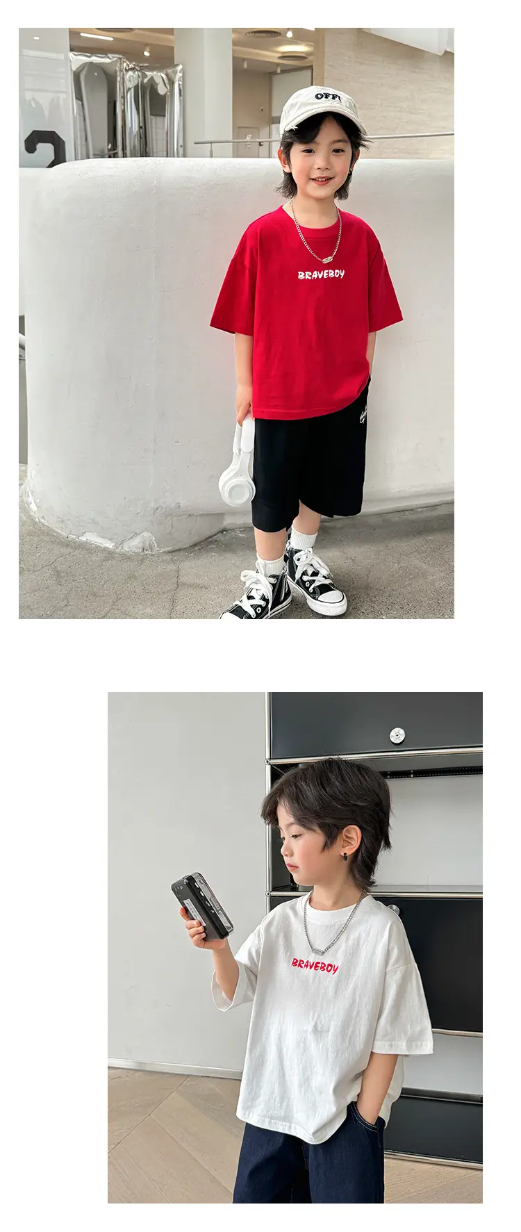 Haima Boys Red Cotton T-Shirt 2026 Summer — feature 12