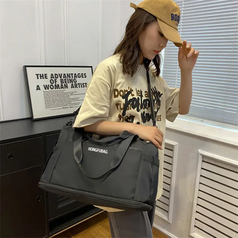 Light Blue Travel Bag Women Shoulder Crossbody Foldable — feature 13