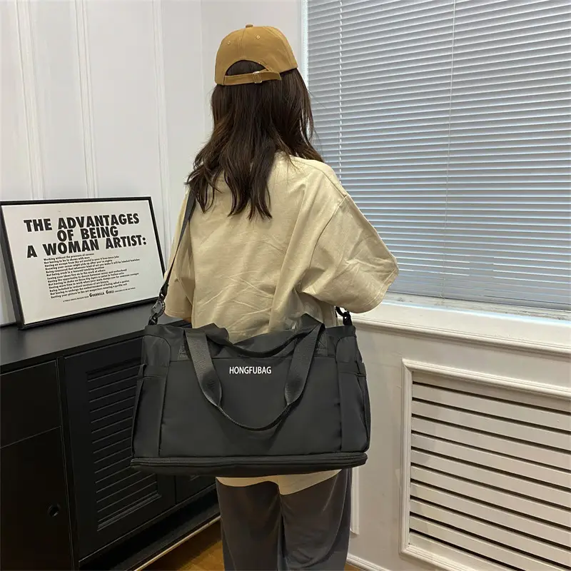 Light Blue Travel Bag Women Shoulder Crossbody Foldable — feature 14