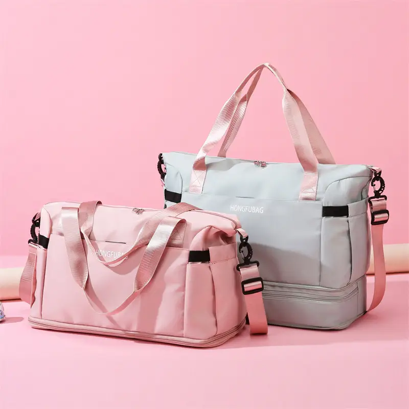 Light Blue Travel Bag Women Shoulder Crossbody Foldable — feature 25