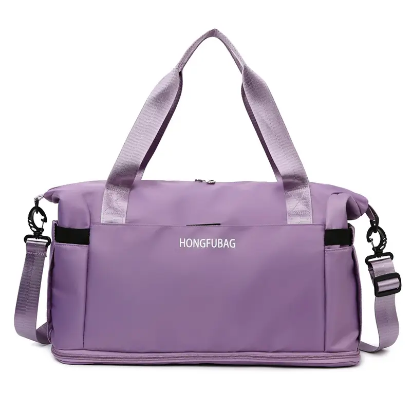 Light Blue Travel Bag Women Shoulder Crossbody Foldable