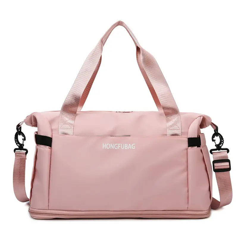 Light Blue Travel Bag Women Shoulder Crossbody Foldable