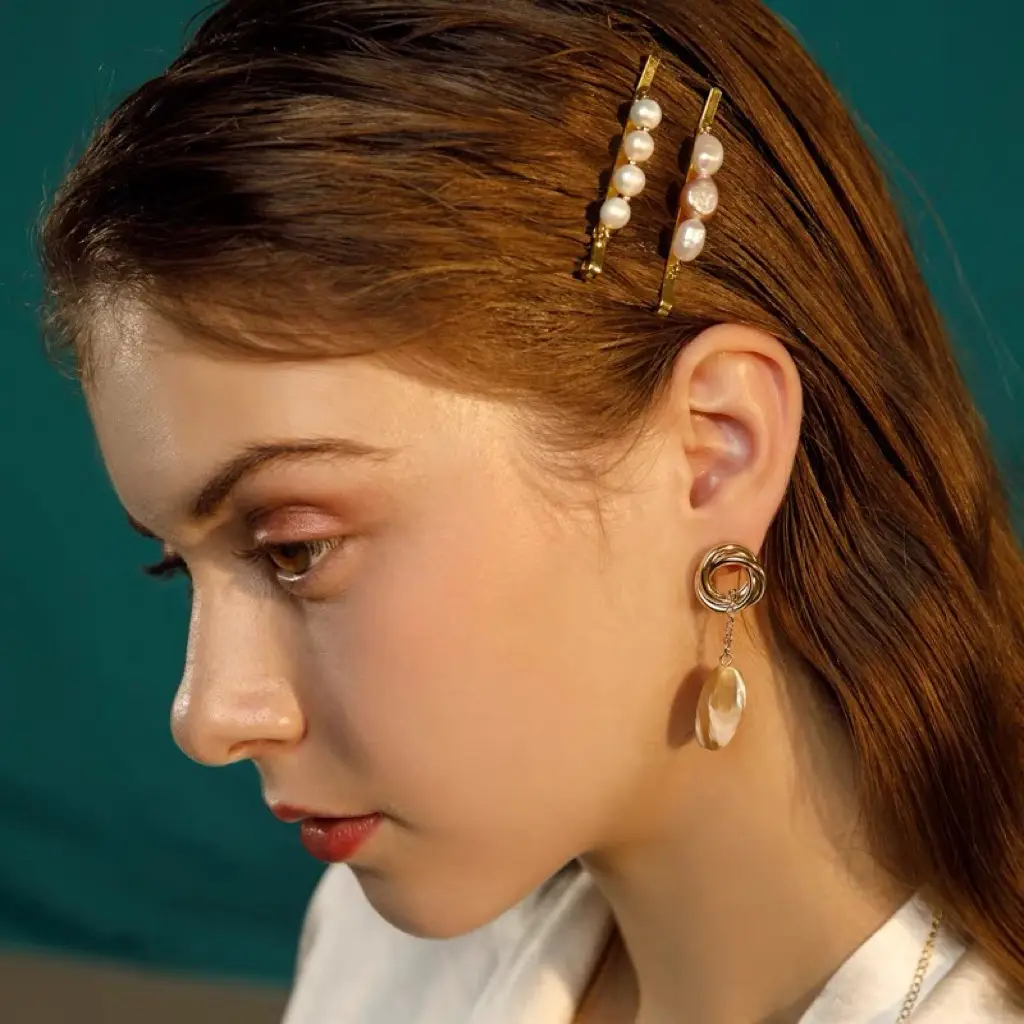 Natural Freshwater Pearl Hairpin for Women - Image 5