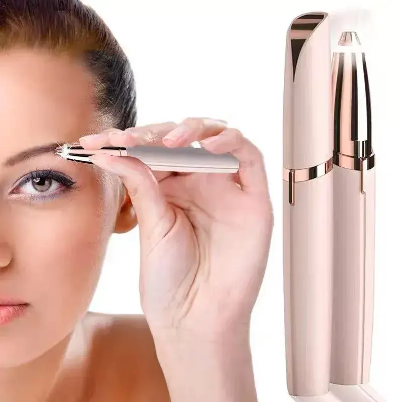 Electric Eyebrow Trimmer Rose Gold Automatic Shaving - Image 8