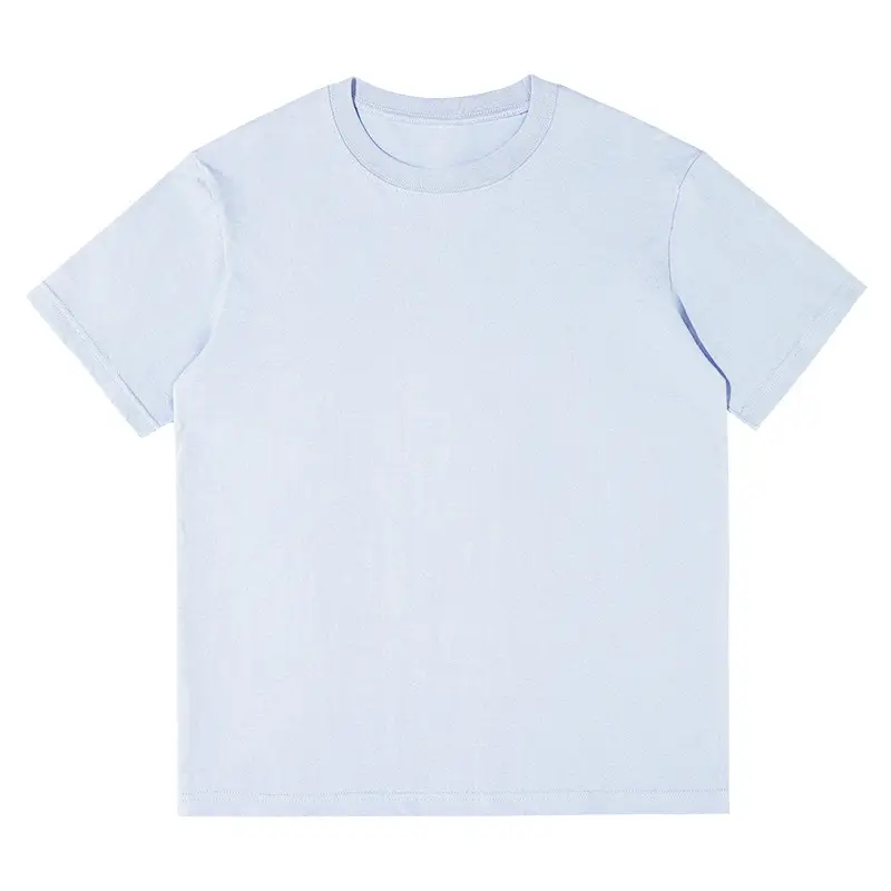 Men's Navy Blue Short Sleeve T-Shirt Base Cotton Solid Color - Image 2