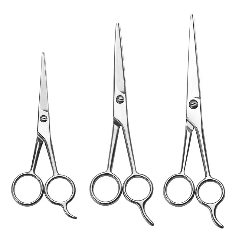 Stainless Steel Barber Scissors Full Steel Hair Trimming 6-7.5" - Image 8