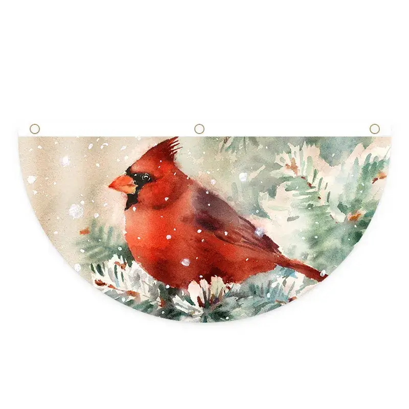 Christmas Decorated Half Flag Hanging Decor - Image 7