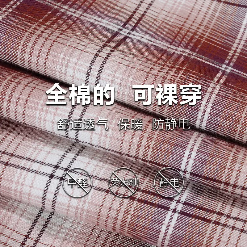 Women Plaid Cotton Pajama Pants Plus Size Casual Home Wear - Image 12