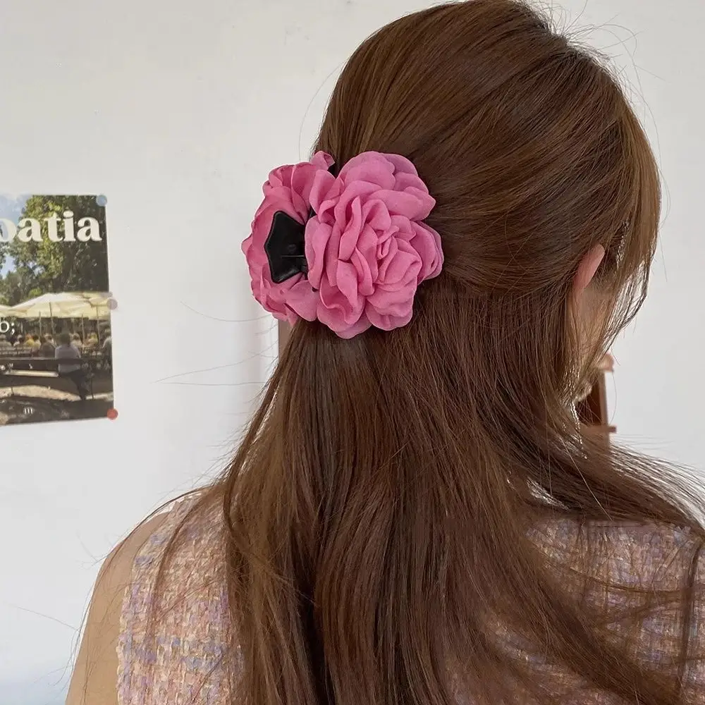 Red 3D Rose Hair Clip for Women - Image 9