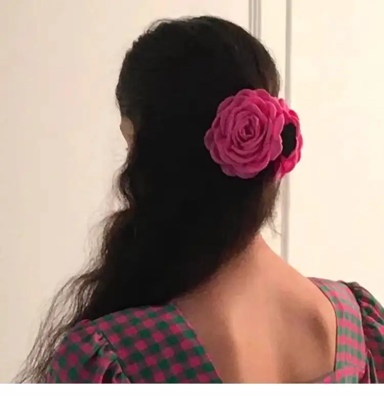 Red 3D Rose Hair Clip for Women — feature 10