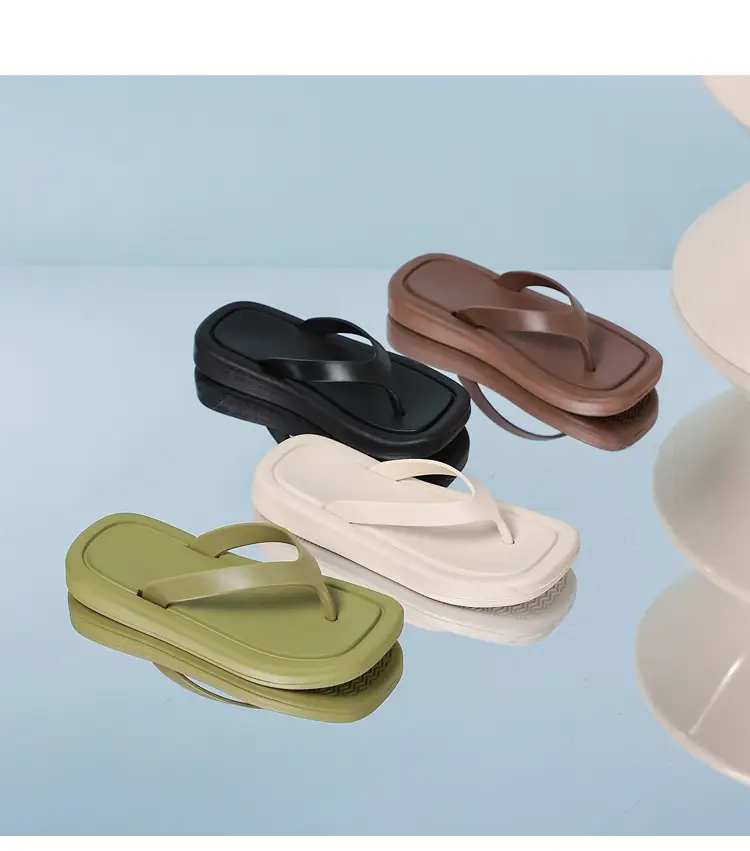 Flat Flip-Flops for Women, Summer Flat-Soled European and American Style Trendy Eva Outdoor Thong Sandals for the Beach, Cross-Border — feature 1