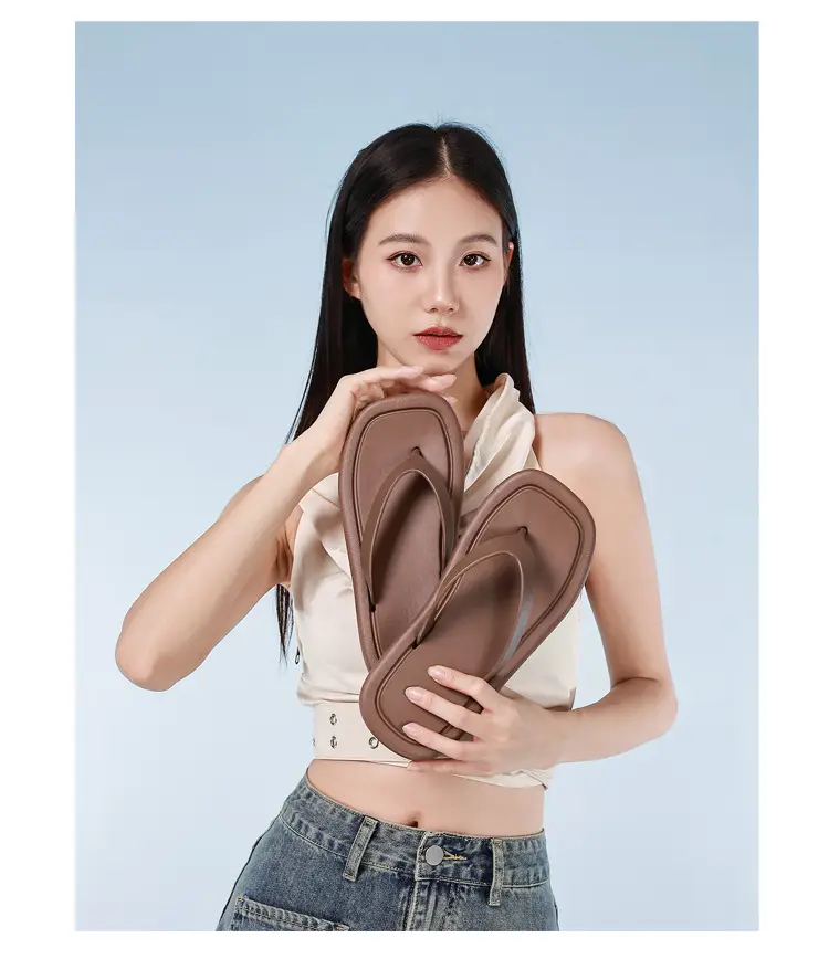 Flat Flip-Flops for Women, Summer Flat-Soled European and American Style Trendy Eva Outdoor Thong Sandals for the Beach, Cross-Border — feature 13