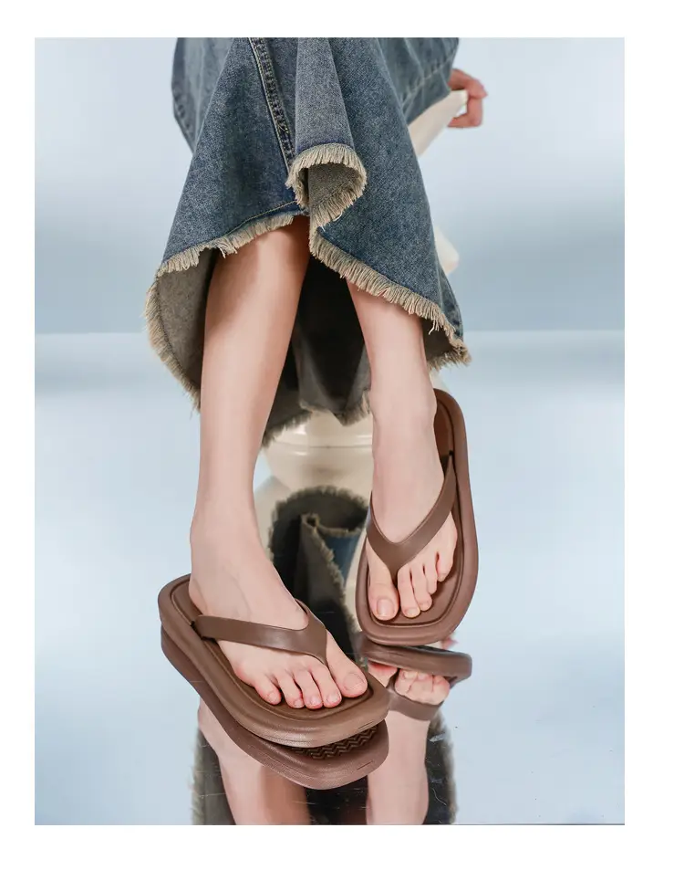 Flat Flip-Flops for Women, Summer Flat-Soled European and American Style Trendy Eva Outdoor Thong Sandals for the Beach, Cross-Border — feature 20