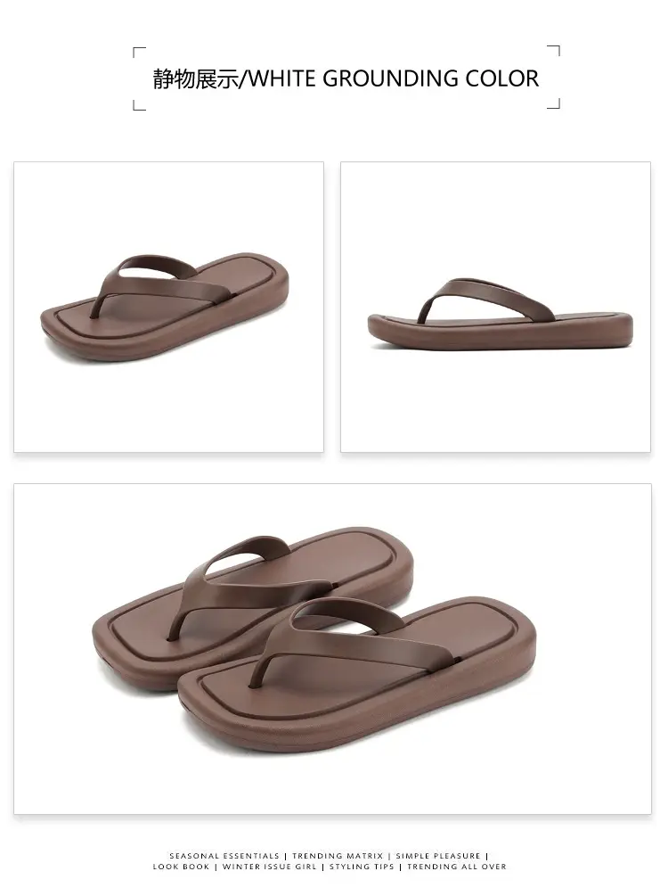 Flat Flip-Flops for Women, Summer Flat-Soled European and American Style Trendy Eva Outdoor Thong Sandals for the Beach, Cross-Border — feature 40