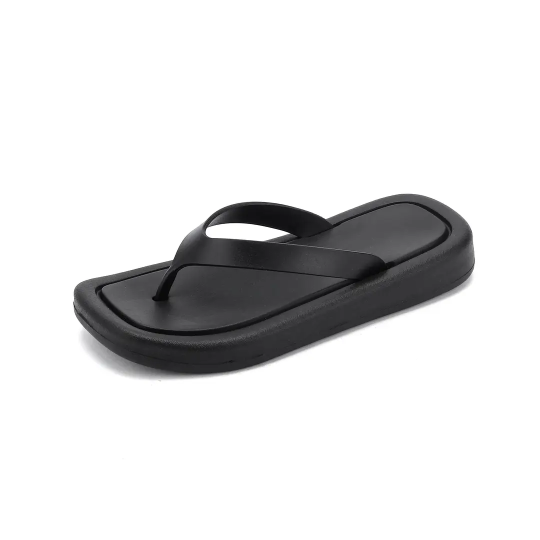 Flat Flip-Flops for Women, Summer Flat-Soled European and American Style Trendy Eva Outdoor Thong Sandals for the Beach, Cross-Border