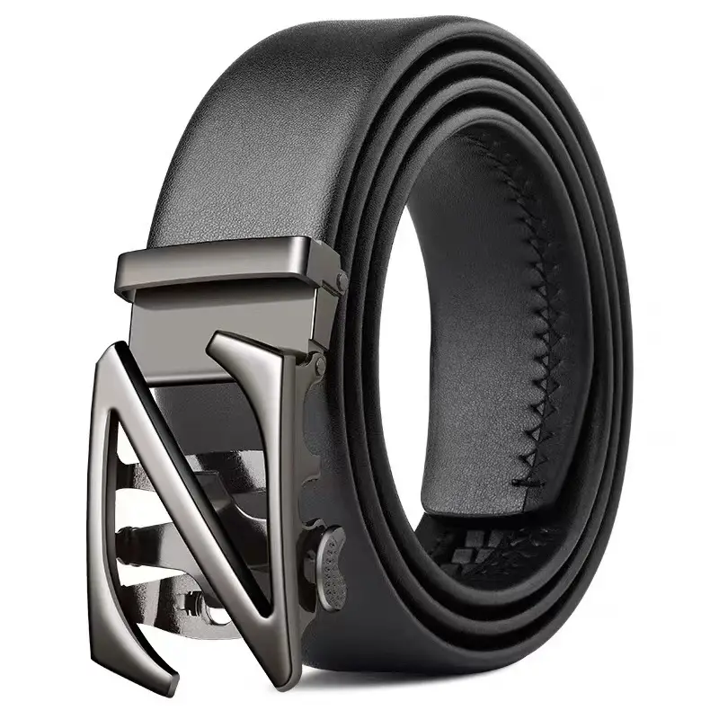 Men's Leather Belt with Automatic Buckle & Cowhide - Image 7