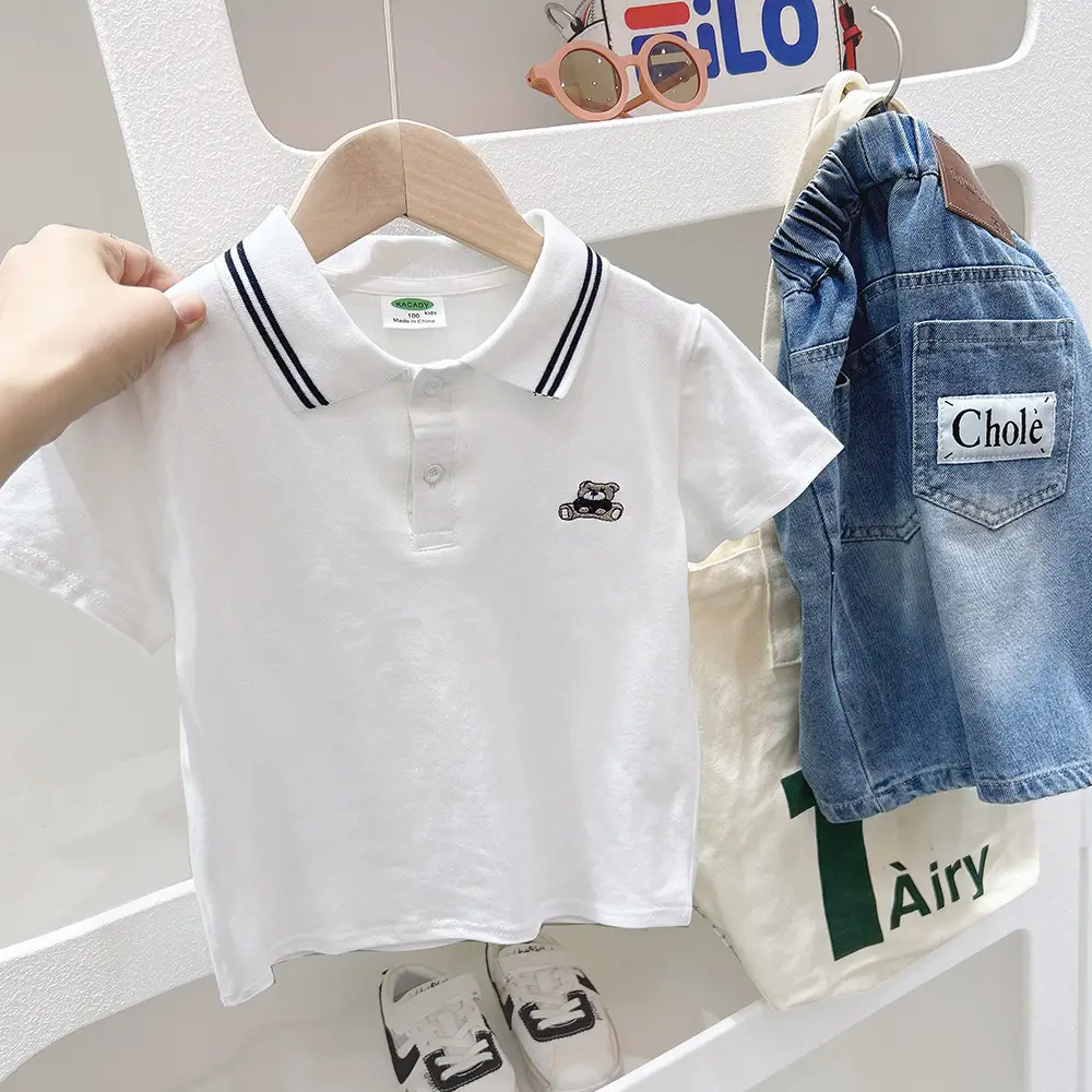 Boys Striped Polo T-Shirt 2025 Summer Loose Fit - Image 5