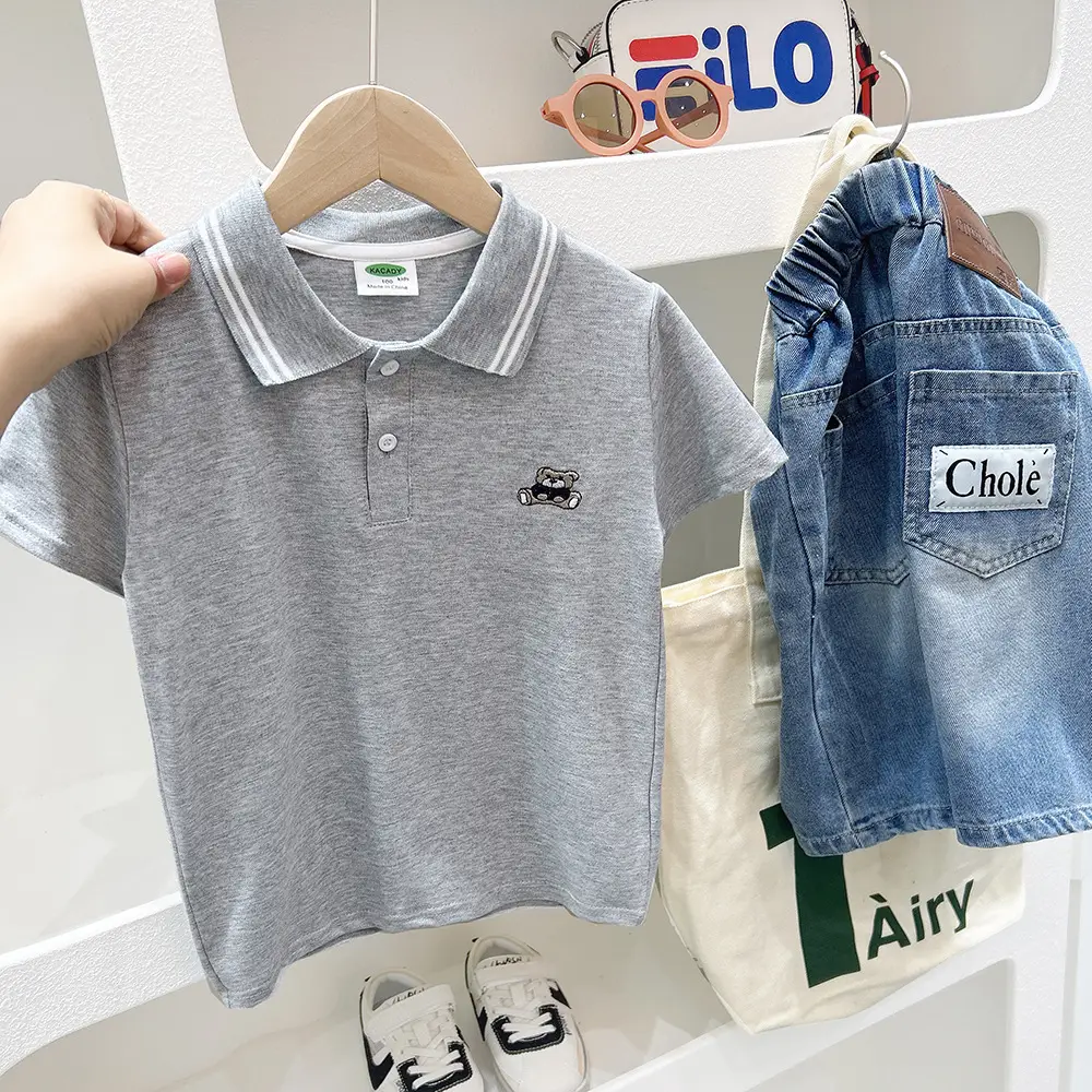 Boys Striped Polo T-Shirt 2025 Summer Loose Fit - Image 6