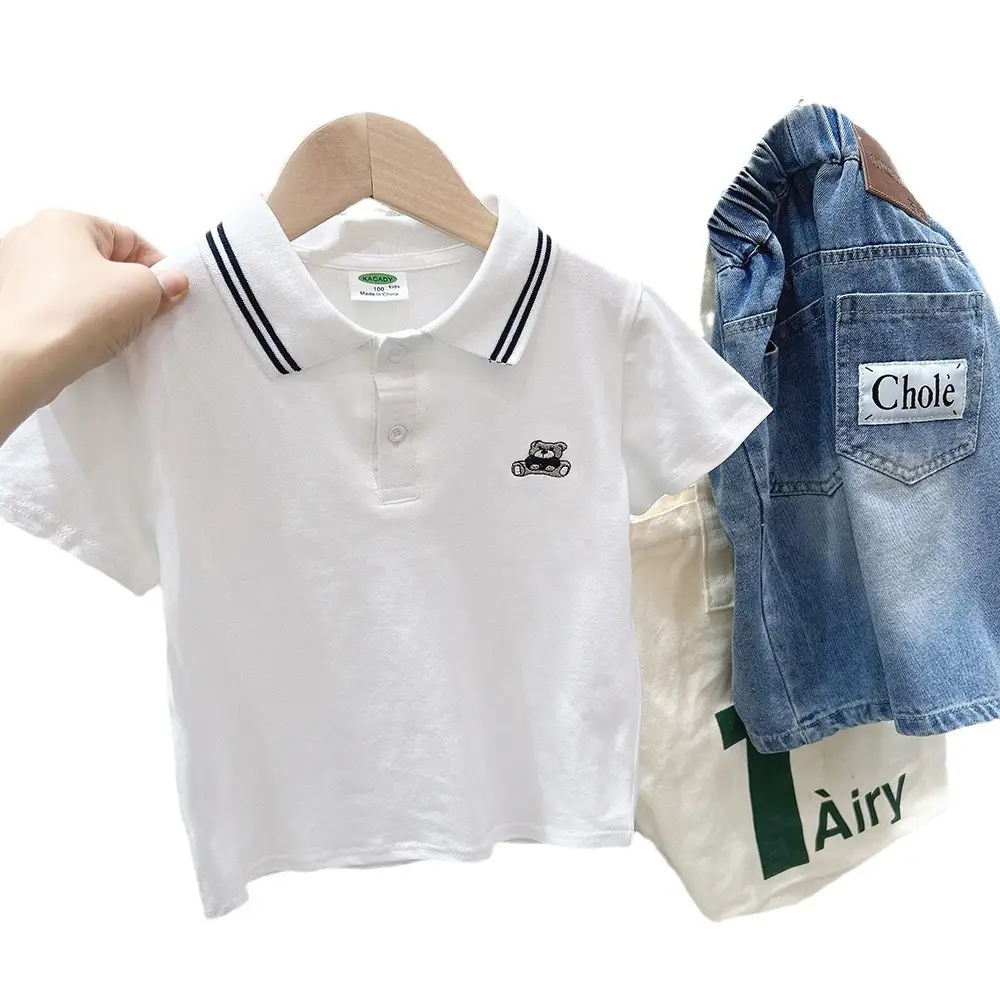 Boys Striped Polo T-Shirt 2025 Summer Loose Fit - Image 8