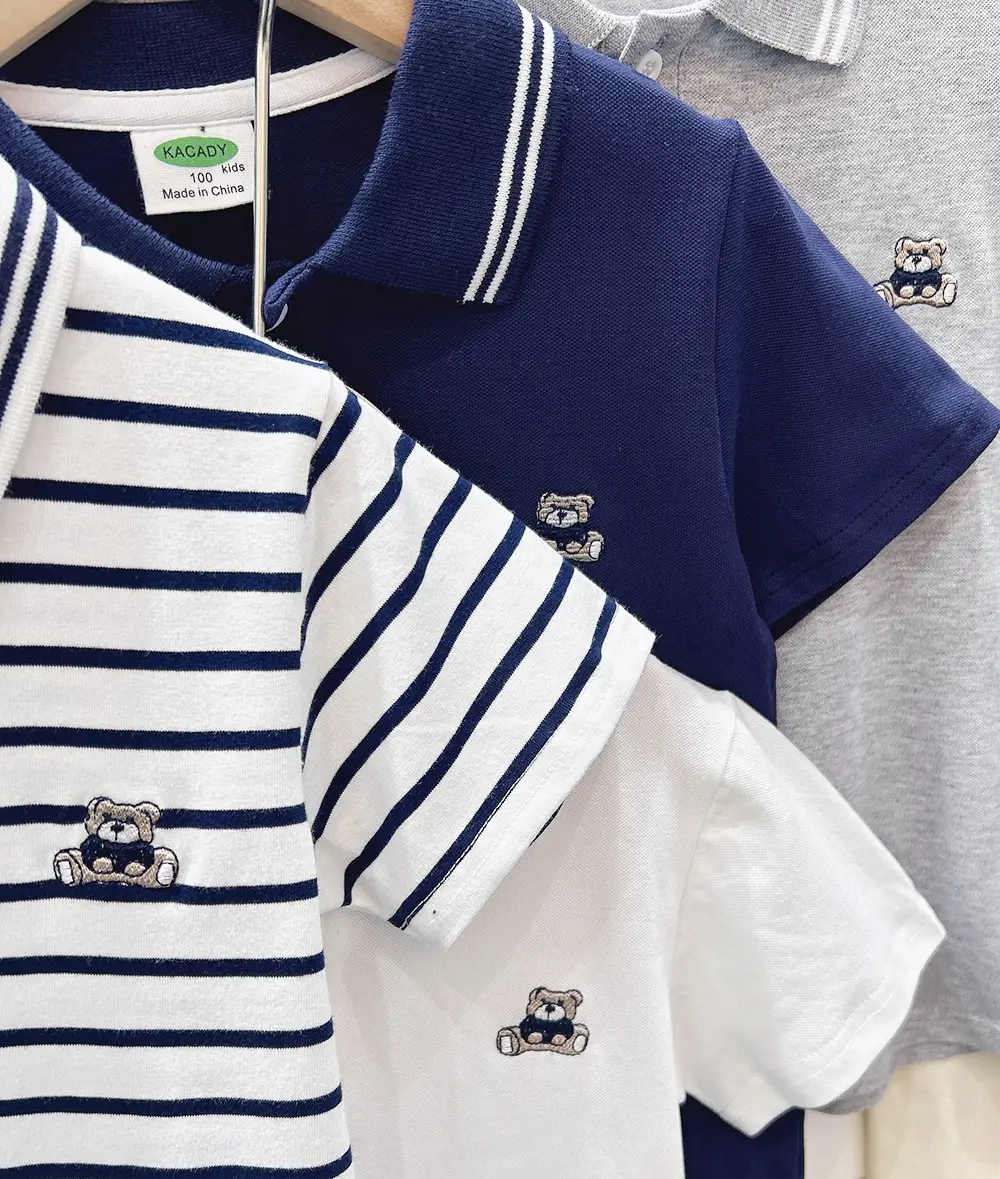Boys Striped Polo T-Shirt 2025 Summer Loose Fit — feature 6