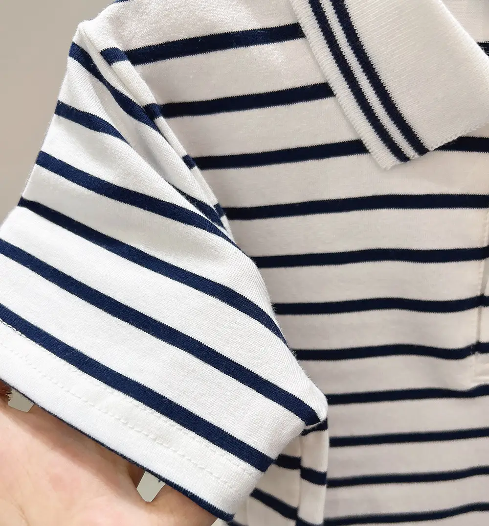 Boys Striped Polo T-Shirt 2025 Summer Loose Fit — feature 9