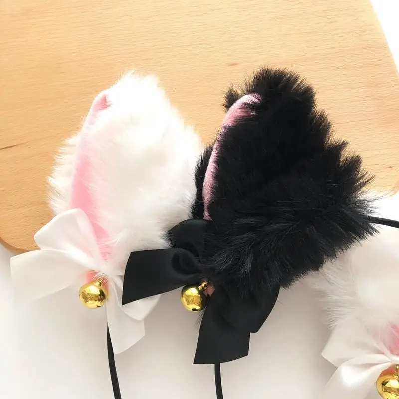 Plush Cat & Fox Hairbands with Gold Beads - Image 15