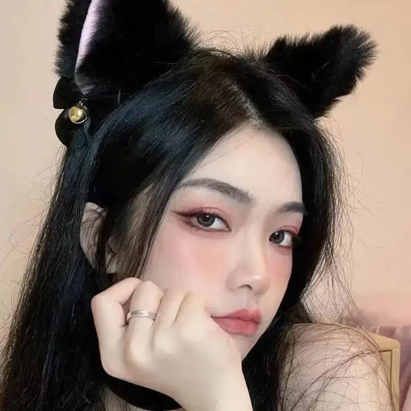 Plush Cat & Fox Hairbands with Gold Beads — feature 11