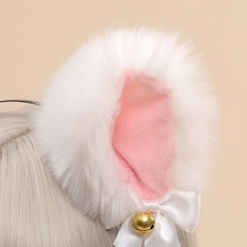 Plush Cat & Fox Hairbands with Gold Beads — feature 4